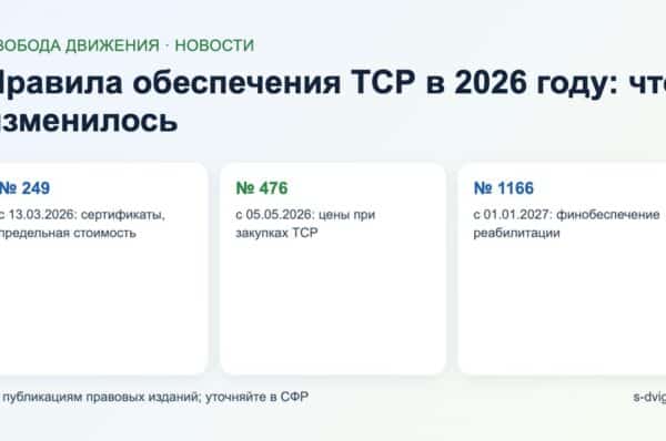 Новости: что изменилось в правилах обеспечения ТСР в 2026 году